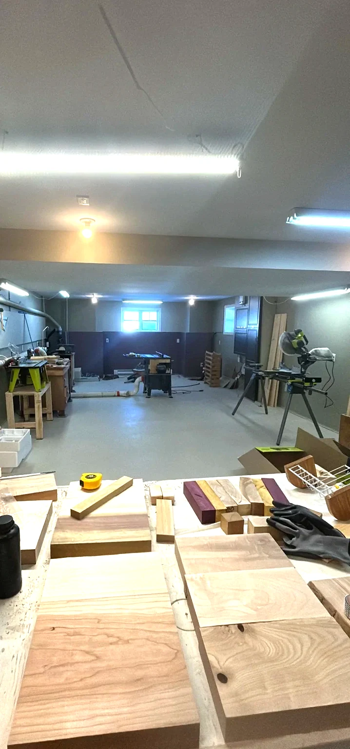 Actual MOR studio woodworking workshop